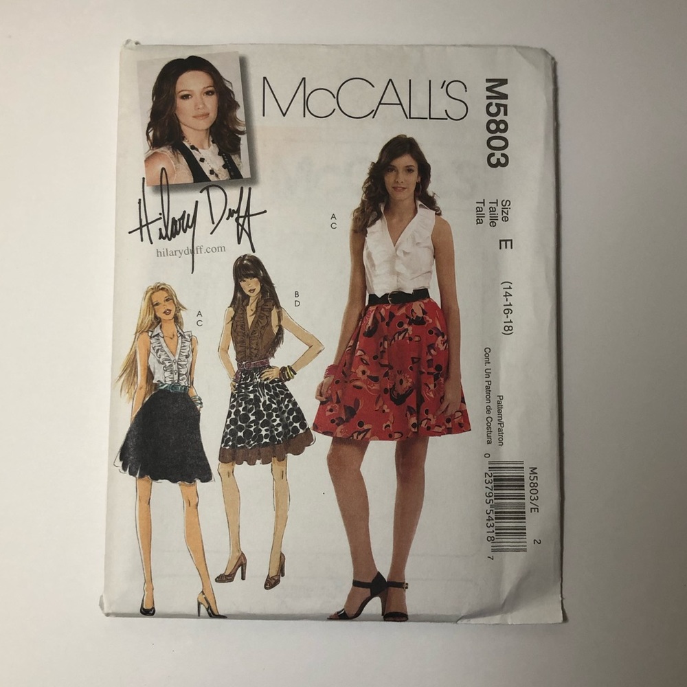 3 for $20 McCall’s Sewing Pattern M5803 Size E